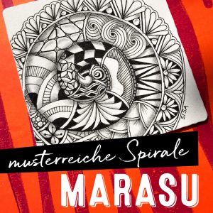 Zentangle Marasu – eine musterreiche Spirale