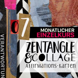 Zentangle & Collage 07: Drama Tangle