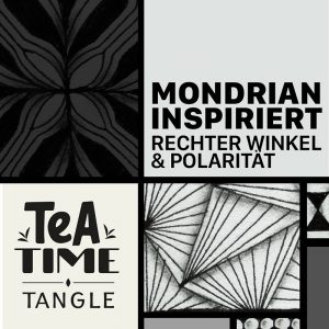 Tea Time Tangle 03: Mondrian inspiriert