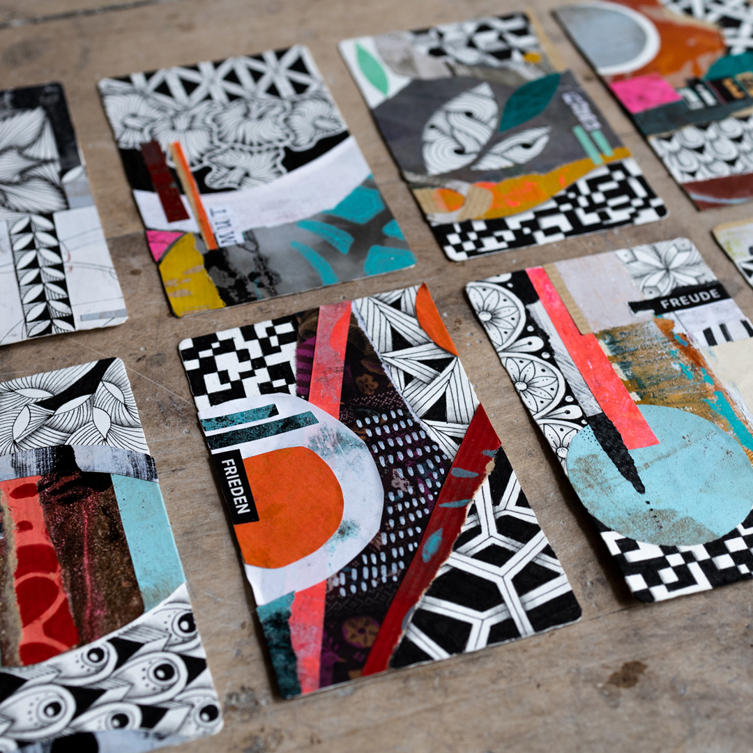 Zentangle&Collage Affirmationskarten Jahres Edition – Bild 2