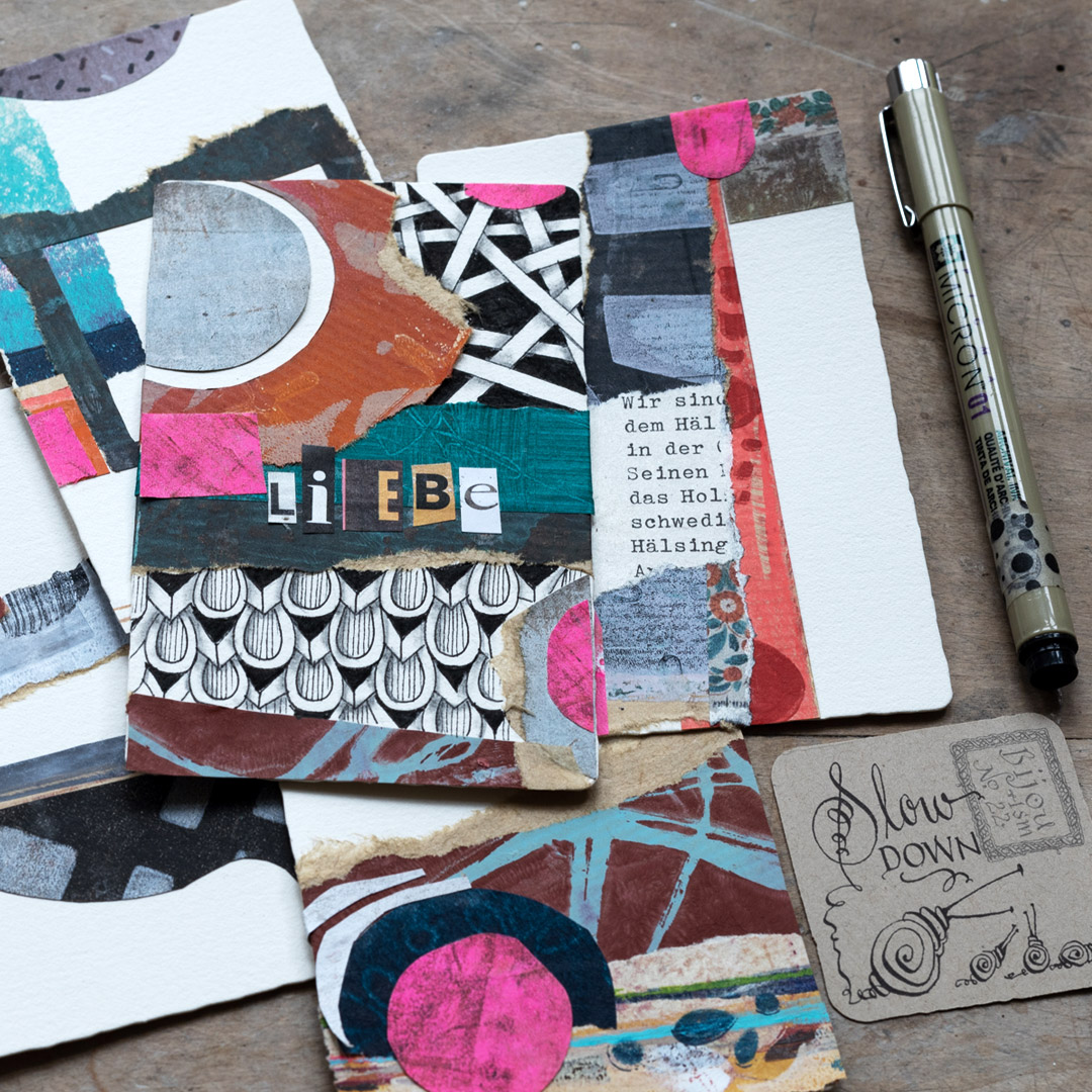 Zentangle & Collage 02: Organisch trifft auf Geometrie – Bild 2